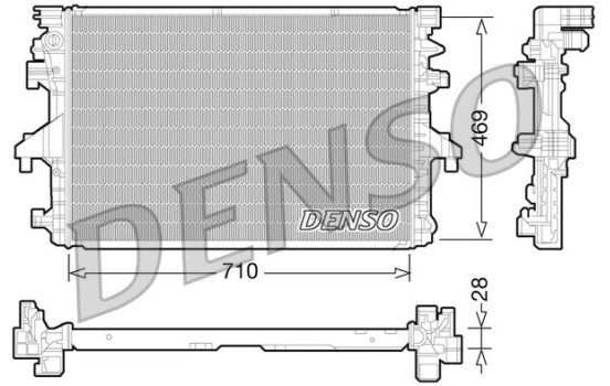 Radiator, engine cooling DRM32038 Denso