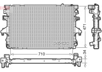 Radiator, engine cooling DRM32040 Denso