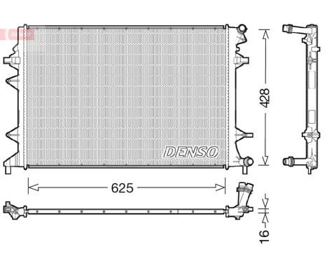 Radiator, engine cooling DRM32047 Denso