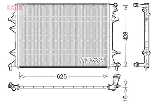 Radiator, engine cooling DRM32047 Denso