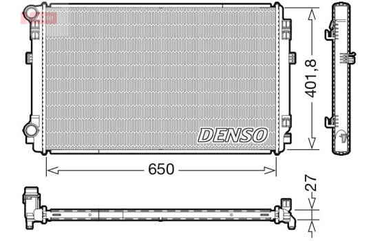 Radiator, engine cooling DRM32048 Denso