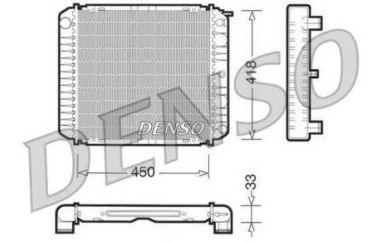 Radiator, engine cooling DRM33004 Denso