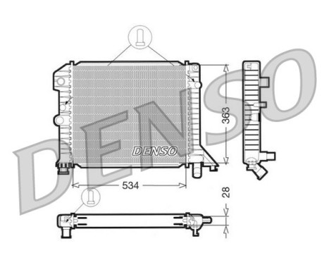 Radiator, engine cooling DRM33021 Denso