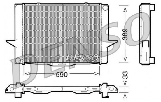 Radiator, engine cooling DRM33040 Denso