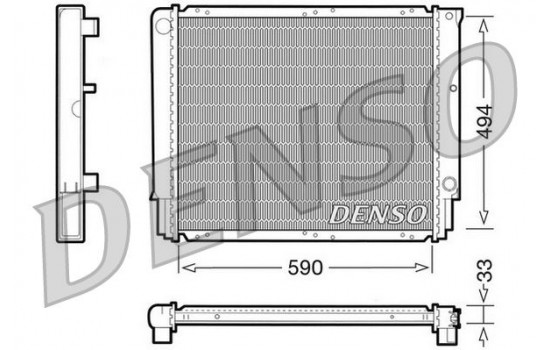 Radiator, engine cooling DRM33050 Denso