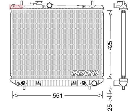 Radiator, engine cooling DRM35005 Denso