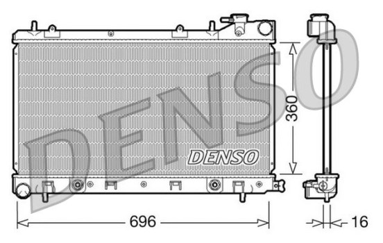 Radiator, engine cooling DRM36002 Denso