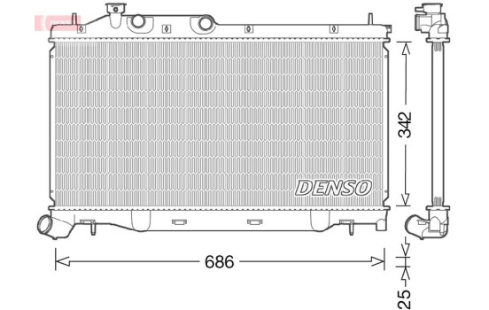 Radiator, engine cooling DRM36023 Denso