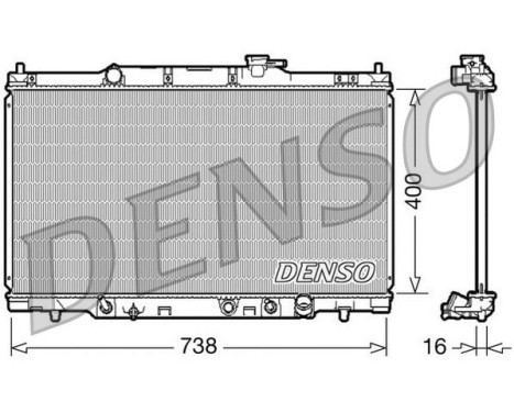Radiator, engine cooling DRM40012 Denso
