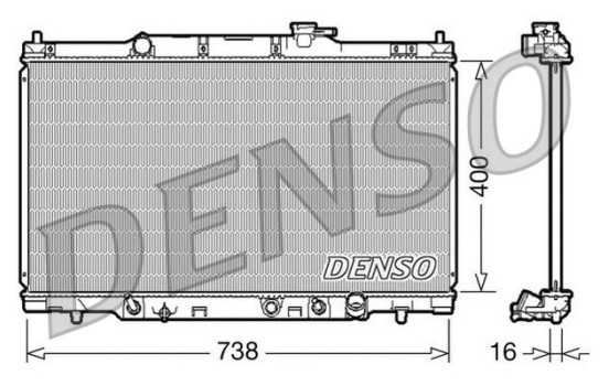 Radiator, engine cooling DRM40012 Denso