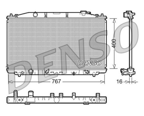 Radiator, engine cooling DRM40025 Denso