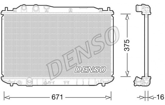 Radiator, engine cooling DRM40028 Denso