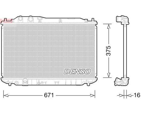 Radiator, engine cooling DRM40028 Denso