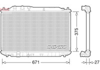 Radiator, engine cooling DRM40029 Denso