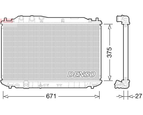 Radiator, engine cooling DRM40029 Denso