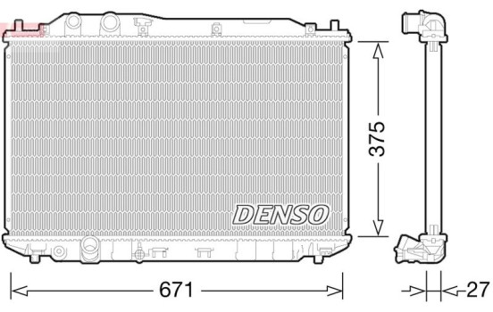 Radiator, engine cooling DRM40029 Denso