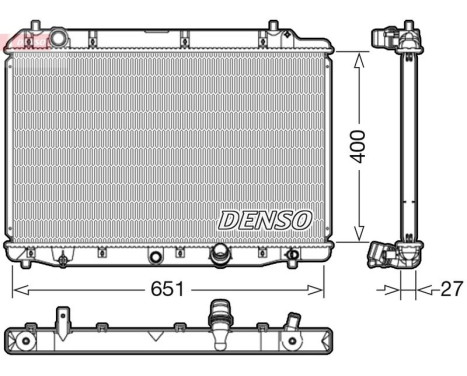 Radiator, engine cooling DRM40036 Denso