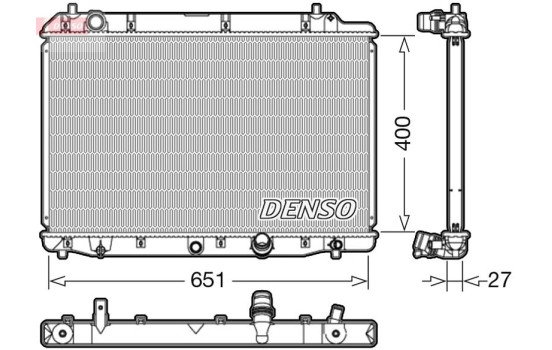 Radiator, engine cooling DRM40036 Denso