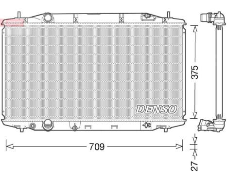 Radiator, engine cooling DRM40041 Denso