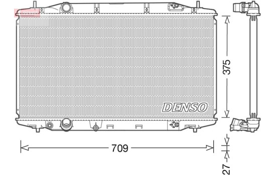 Radiator, engine cooling DRM40041 Denso