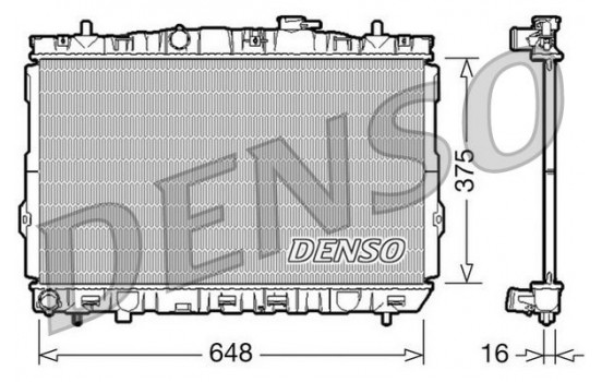 Radiator, engine cooling DRM41001 Denso