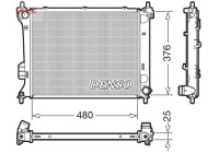 Radiator, engine cooling DRM41011 Denso