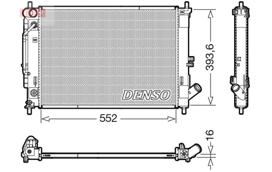 Radiator, engine cooling DRM41016 Denso