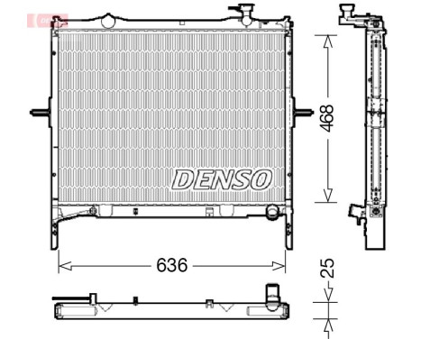 Radiator, engine cooling DRM43001 Denso