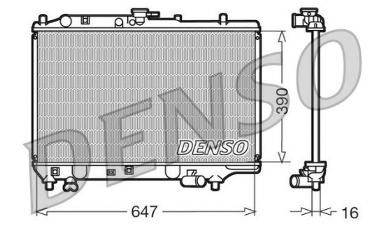 Radiator, engine cooling DRM44006 Denso