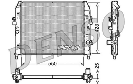 Radiator, engine cooling DRM44008 Denso