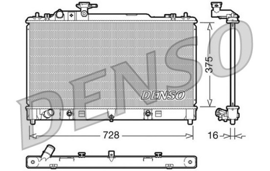 Radiator, engine cooling DRM44021 Denso