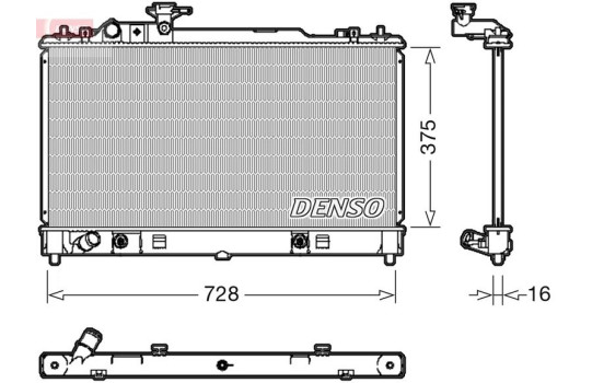 Radiator, engine cooling DRM44029 Denso