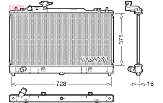 Radiator, engine cooling DRM44033 Denso