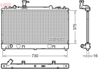 Radiator, engine cooling DRM44037 Denso