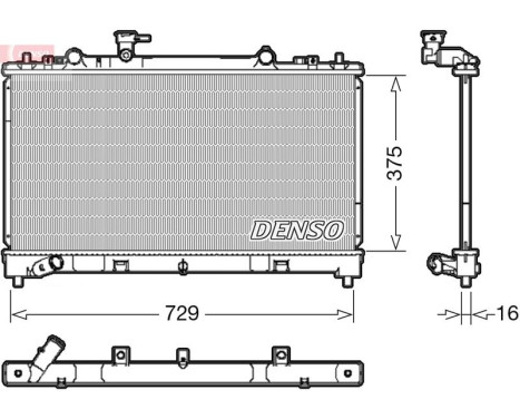 Radiator, engine cooling DRM44038 Denso