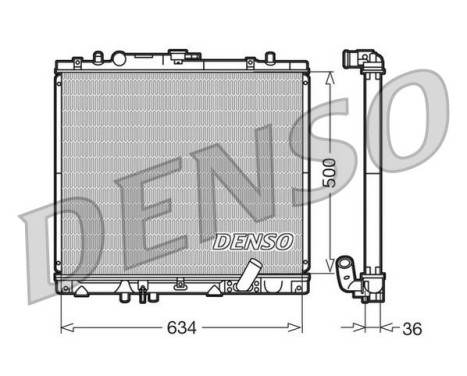 Radiator, engine cooling DRM45020 Denso