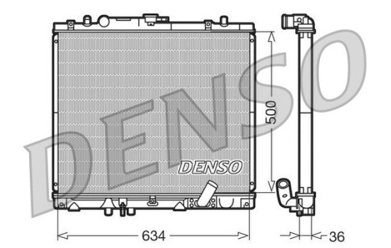 Radiator, engine cooling DRM45020 Denso