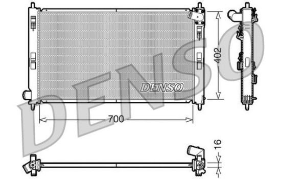 Radiator, engine cooling DRM45023 Denso