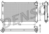 Radiator, engine cooling DRM45029 Denso