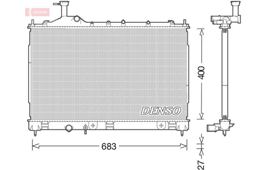 Radiator, engine cooling DRM45038 Denso