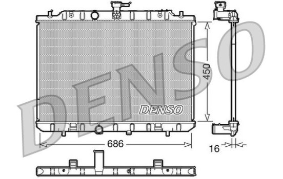 Radiator, engine cooling DRM46006 Denso