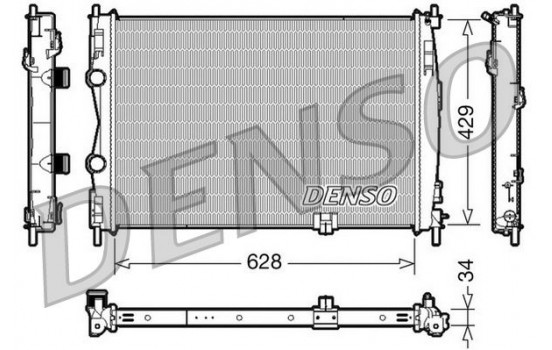 Radiator, engine cooling DRM46017 Denso