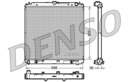 Radiator, engine cooling DRM46032 Denso