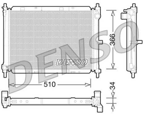 Radiator, engine cooling DRM46038 Denso