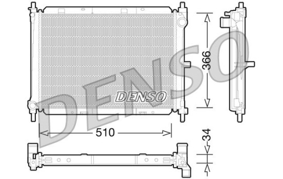 Radiator, engine cooling DRM46038 Denso