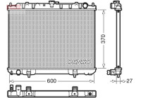 Radiator, engine cooling DRM46039 Denso