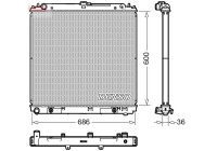 Radiator, engine cooling DRM46042 Denso