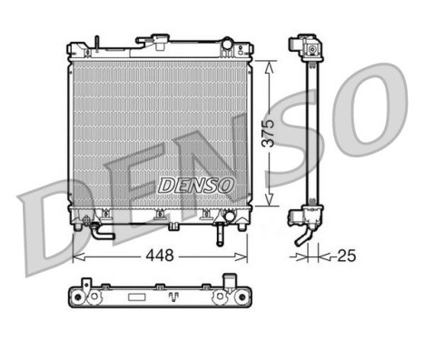 Radiator, engine cooling DRM47003 Denso