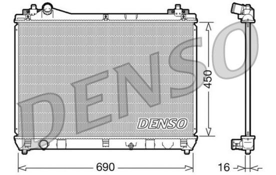 Radiator, engine cooling DRM47016 Denso