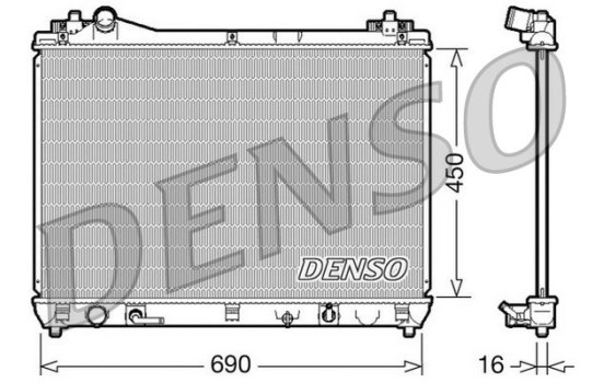 Radiator, engine cooling DRM47017 Denso